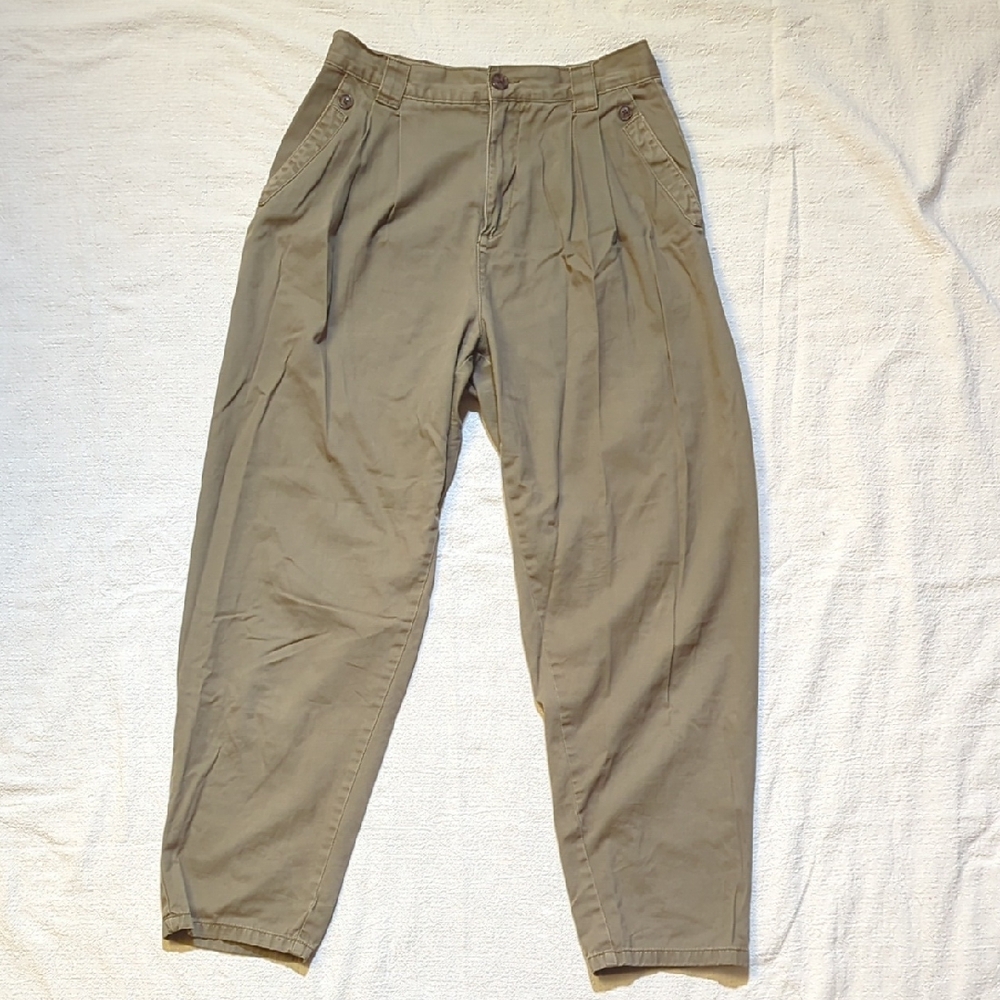 Topshop Womens Olive Trousers